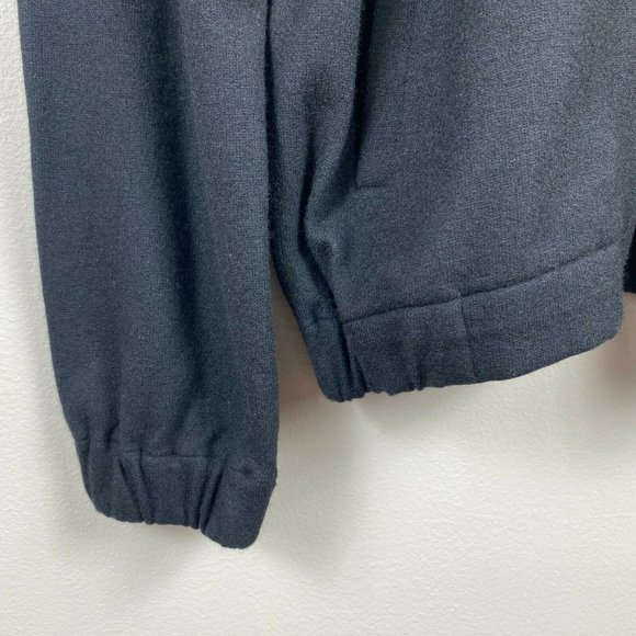 Banana Republic Jacket XL Black Wool Blend Lightweight Full Zip Stretch - Picture 3 of 10